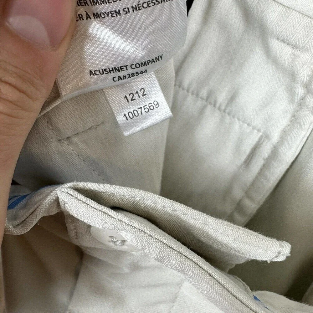 FootJoy 32Wx30L Polyester/Spandex Blend Men’s Golf Chino Pants White - Picture 6 of 9